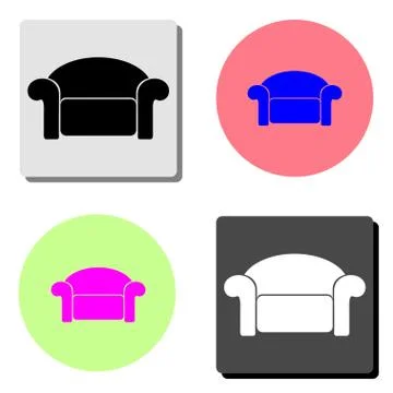 Sofa. flat vector icon Stock Illustration