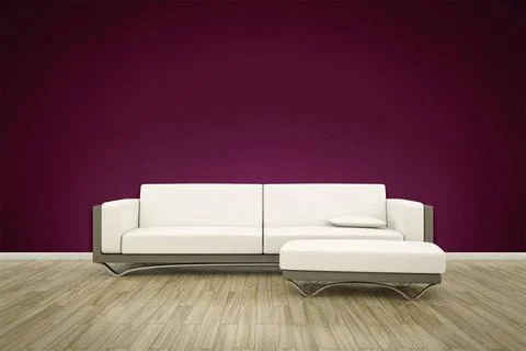 Sofa floor background 3D rendering of a sofa interior background Copyright... Stock Photos