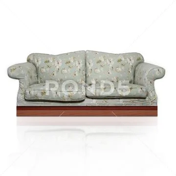 Sofa flores Stock Photos