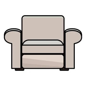 Sofa funiture isolated Illustrazione stock