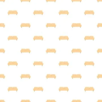 Sofa furniture repeating pattern creating seamless background Stock Illustration
