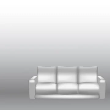 Sofa on gradient background - Vector Illustration Stock Illustration