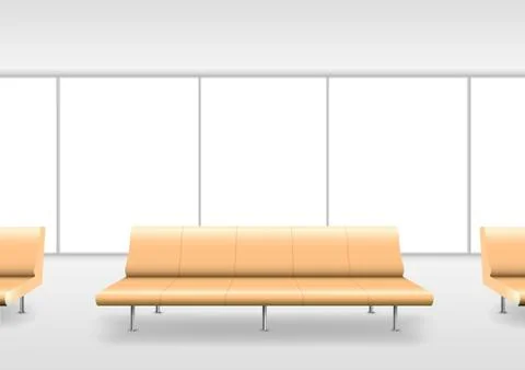 Sofa in the hall Stock Illustration
