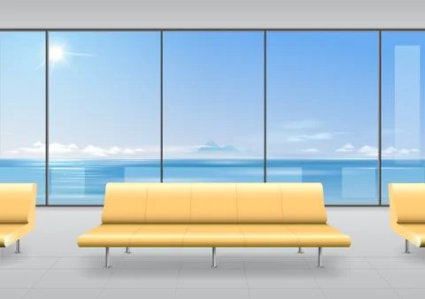 Sofa in the hall Stock Illustration