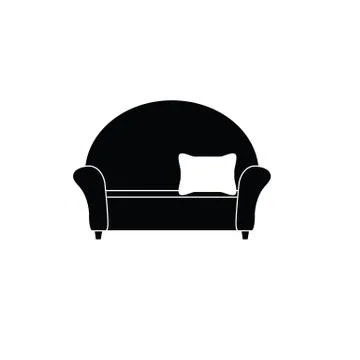 Sofa   icon . couch sign vector 库存插图