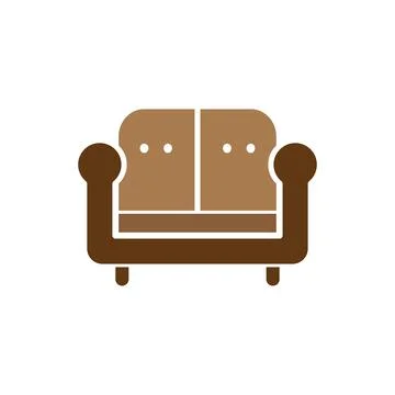 Sofa icon design template isolated illustration Stock Photos