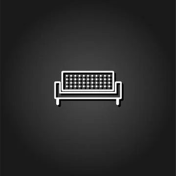 Sofa icon flat. Stock Illustration