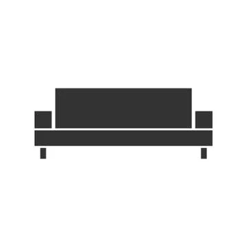 Sofa icon flat Illustrazione stock