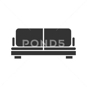 Sofa icon flat Иллюстрация