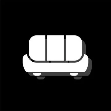 Sofa icon flat Stock Illustration