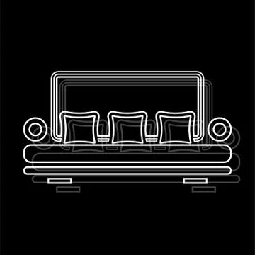 Sofa icon flat Stockillustratie