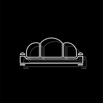 Sofa icon flat イラスト素材