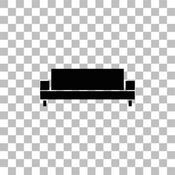 Sofa icon flat 库存插图