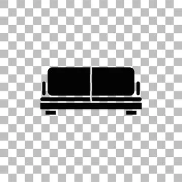 Sofa icon flat Illustrazione stock