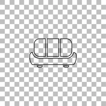 Sofa icon flat Stock Illustration