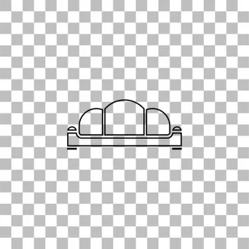 Sofa icon flat Illustrazione stock