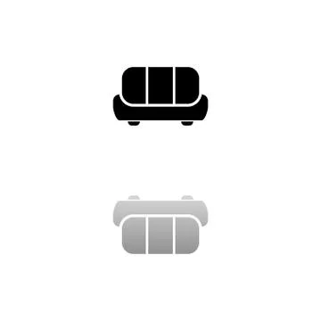 Sofa icon flat Stock Illustration