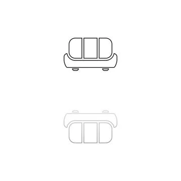Sofa icon flat Stock Illustration