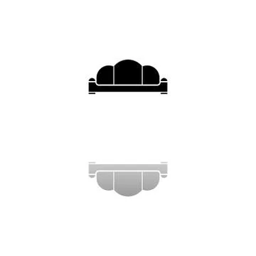 Sofa icon flat Stock Illustration