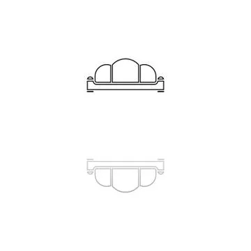 Sofa icon flat イラスト素材