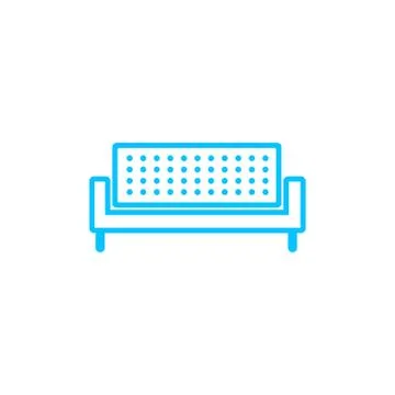 Sofa icon flat. Stock Illustration