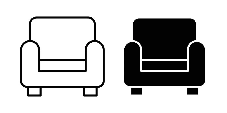 Sofa icon graphic design. web icons vectors Stock Illustration