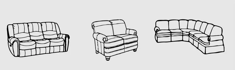 Sofa icon isolated on background Stock Illustration