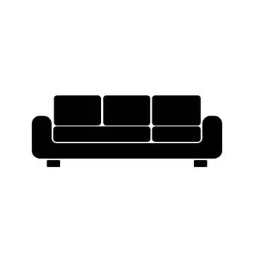 Sofa icon isolated on white background. Couch for living room.Flat design Stockillustratie