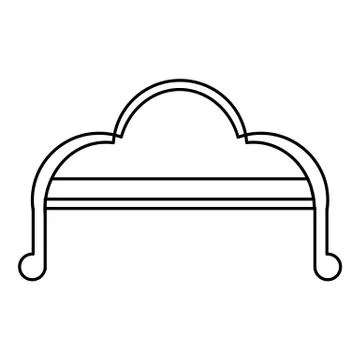 Sofa icon, outline style Stock Illustration
