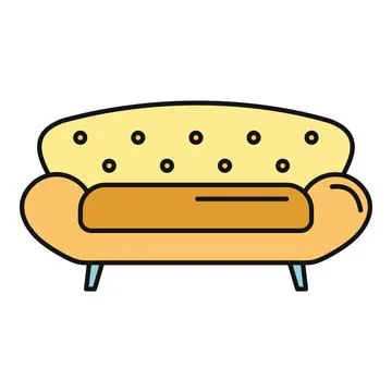 Sofa icon representing comfort and living room furniture Stock Illustration