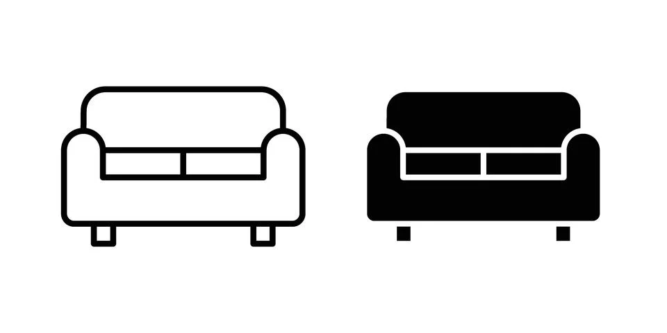 Sofa icon vector design illustrations Stock Illustration