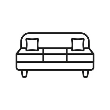 Sofa icon vector design templates simple and modern Stock Illustration