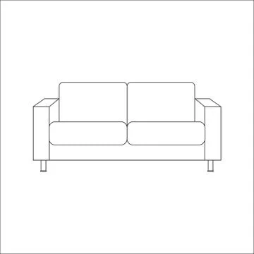 Sofa icon vector Stock Illustration