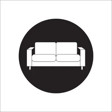 Sofa icon vector Stock Illustration