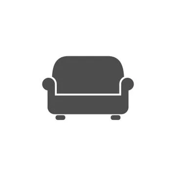 Sofa icon. Vector illustration, flat design. - Vector Ilustración de archivo