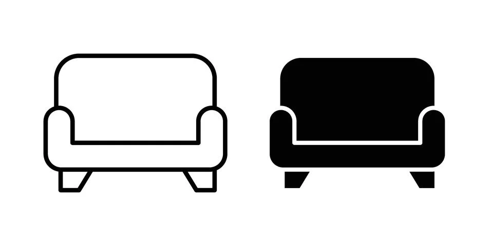 Sofa icon vector, illustration icon set Stock Illustration