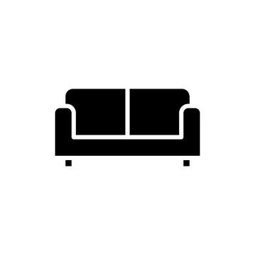 Sofa icon vector illustration. sofa sign and symbol. furniture icon Illustrazione stock