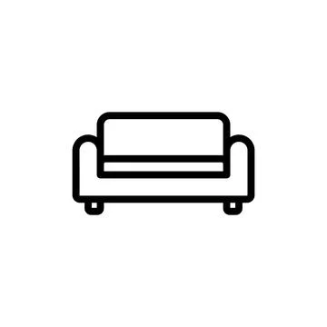 Sofa icon vector illustration. sofa sign and symbol. furniture icon Stock Illustration