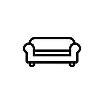 Sofa icon vector illustration. sofa sign and symbol. furniture icon Stock Illustration