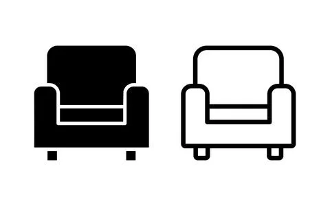 Sofa icon vector illustration. sofa sign and symbol. furniture icon Stock Illustration