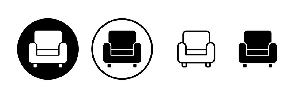 Sofa icon vector illustration. sofa sign and symbol. furniture icon Stock Illustration