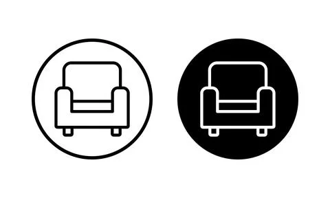 Sofa icon vector illustration. sofa sign and symbol. furniture icon Stock Illustration