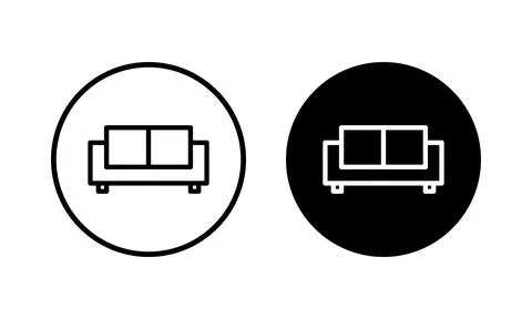 Sofa icon vector illustration. sofa sign and symbol. furniture icon Stock Illustration
