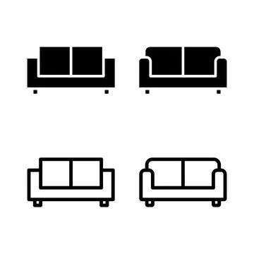 Sofa icon vector illustration. sofa sign and symbol. furniture icon Stock Illustration