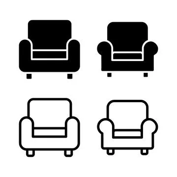 Sofa icon vector illustration. sofa sign and symbol. furniture icon Ilustración de archivo