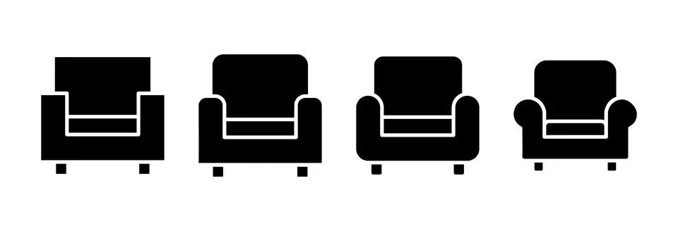 Sofa icon vector illustration. sofa sign and symbol. furniture icon Ilustración de archivo