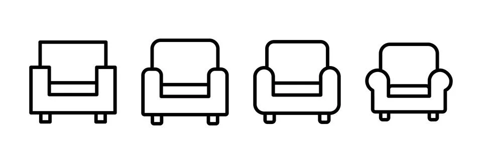 Sofa icon vector illustration. sofa sign and symbol. furniture icon Ilustración de archivo