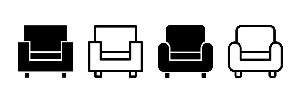 Sofa icon vector illustration. sofa sign and symbol. furniture icon Stock Illustration