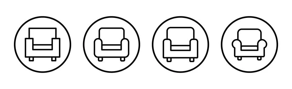 Sofa icon vector illustration. sofa sign and symbol. furniture icon Ilustración de archivo