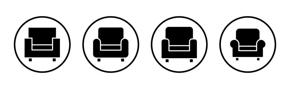 Sofa icon vector illustration. sofa sign and symbol. furniture icon Ilustración de archivo